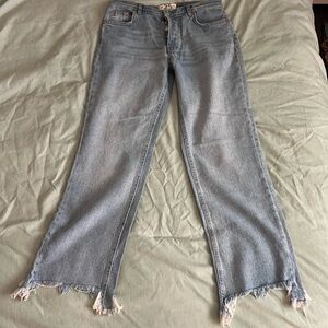 Free People Distressed Cuff Jeans New Without Tags